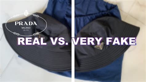 prada bucket hat fake vs real